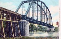 Frisco RR Bridge Across Neosho River Miami OK 1909.jpg