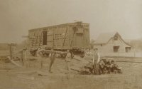 Tie loading in Shannon County on the Current River Branch ca 1910-15.jpg