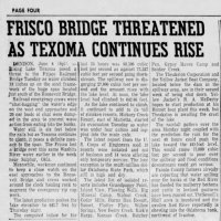 Frisco bridge over Texoma threatened.jpg