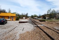 Galloway, Mo - Station site - to the left of the second set of rails.jpg