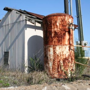 the air compressor building and air receiver at the yard in Mobile
