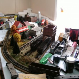 An airial view of my layout so far.