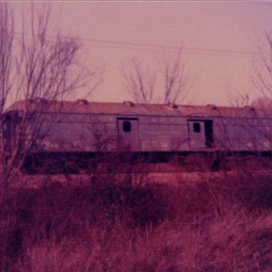 Norfolk & Western (former Wabash) baggage car delivered to Belton 1990 by KCS north of 155th St. crossing. This car has been repainted and serves as t