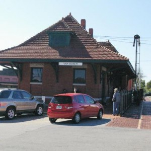 Northeast end of the Van Buren depot.