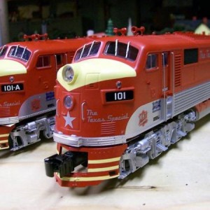 Texas Special E7AA by Lionel. I will be converting these to 2 Rail models using the 760 series of Gear boxes and wheel sets from NWSL. Other notad cha