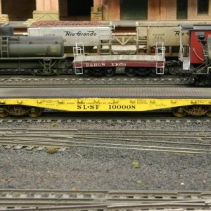 Custom SLSF 100008 from the Texas Western Model Railroad Club store.  Weathering by Mike Corley