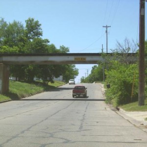 Bryan Street trestle looking west1. This trestle was built in 1984 and replaced the original classic wooden trestle which had a post set between the 2