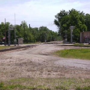 Inside the Sapulpa wye looking south toward Dewey ave crossing and the Texas mainline branch.