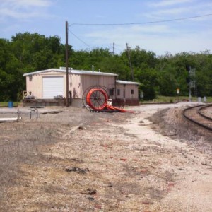 Current Sapulpa depot. The bits of brick rubble are from the old Harvey house.