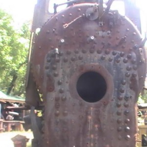 The boiler backhead of 226.
A sad site indeed.