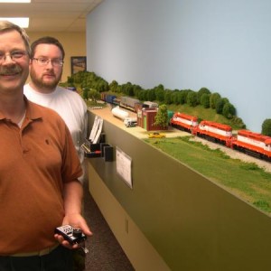 May 22 2010 Dan & Matt

Dan Bradshaw and Matt Friex at Lenexa with a long south bound freight.  You can see the pain and anguish on their faces.  To