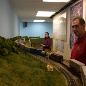 Patrick Furlong is waiting for the southbound to clear before resuming his local work at Merriam, KS