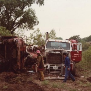 Notice the ground plowed where the locomotive slid.