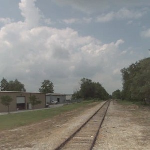 Goode Ave crossing looking north toward Duck Rd crossing