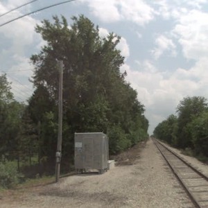 Duck Rd crossing looking south toward Goode Ave crossing