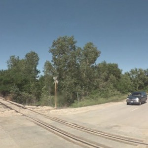 155th St crossing looking north. This is the interchange point between the KCS and BG&KC railroads