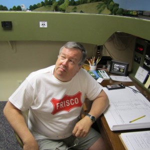 Keith Robinson deep in thought at the Dispatcher's Desk.