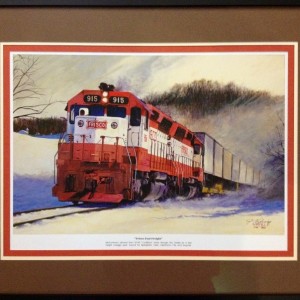 Frisco Fast Freight. This is a lithograph print of one of John Winfield's latest pieces.