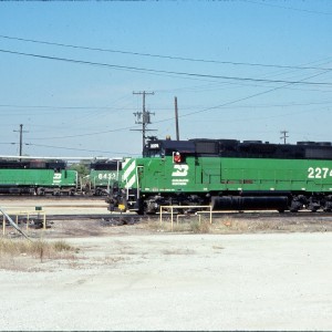 GP38 2 BN 2274 ex SLSF 419 - October 1983 - Springfield, Missouri