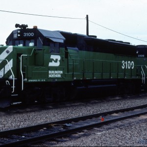 GP50 BN 3100 ex SLSF 791 - October 1983 - Springfield, Missouri