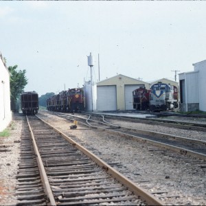 Springdale, Arkansas -  May, 1985 - A&M Shops looking South