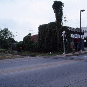 Fayetteville, Arkansas - July 1989 - Across from depot looking Southwest