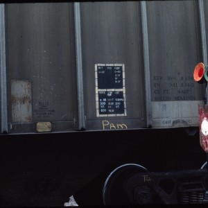 3 bay covered hopper 79103 (built June 1967) - August 1983 - Great Falls, Montana