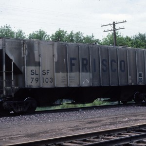 3 bay 4427 cubic foot covered hopper 79103 (built June 1967) - August 1983 - Great Falls, Montana