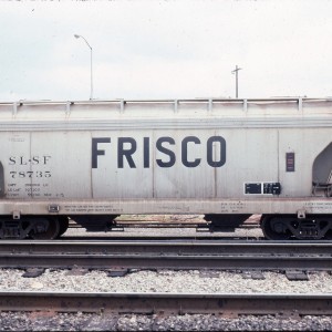 Covered hopper 78735 (2970 cubic feet, built February 1975) - March 1984 - Ft. Worth, Texas