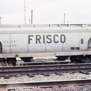 Covered hopper 78597 (2970 cubic feet, built February 1975) March 1994 - Ft. Worth, Texas