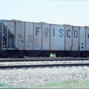 Covered hopper 78237 (2990 cubic feet, built May 1977) - May 1985 - Monet, Missouri