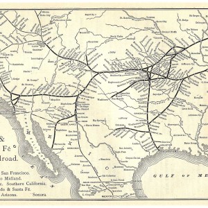 Santa Fe Railroad Map 1881