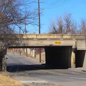 Tulsa Frisco Railroad Bridge over North Denver Avenue, built 1930