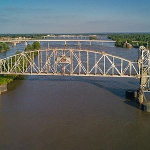 Arkansas River Bridge.  Ft. Smith and Van Buren