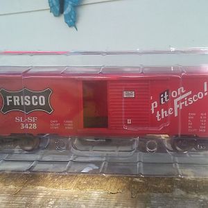 Menards red Frisco boxcar