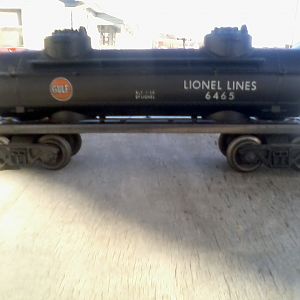 Lionel 6465 Gulf Two Dome Tank Car (postwar) O gauge