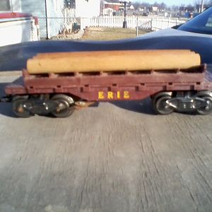 Marx Erie Operating Log Dump Car O gauge
