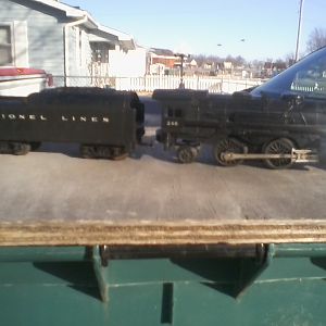 Lionel 246 Steam Engine With Lionel Lines Coal Tender (postwar) O gauge