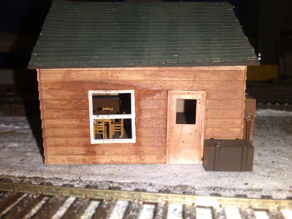 first scratch building project. This building was built with no plan other than a scale height for the roof. I had some Grandt Line windows laying aro