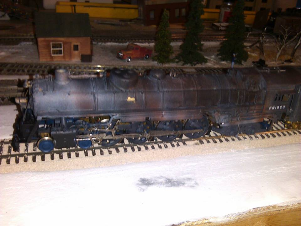 former 4500. This is the locomotive that is in the previous album that my sons dog had chewed up. I finally got it back and it is now repainted as a F