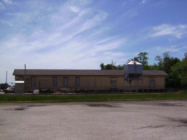 Main Street freight depot north side. This depot once blocked main street as it sat between the north end of main and the tracks that cross it.