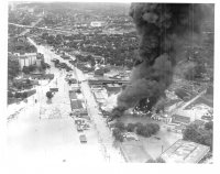 1951 Flood - Rosedale Fire, 29th St Interlocker Tower visible.jpg
