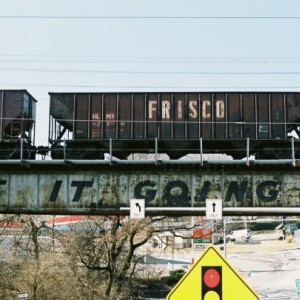 Frisco Bridge and car. Shrewsbury, MO - Feb. 2008. - MP 8