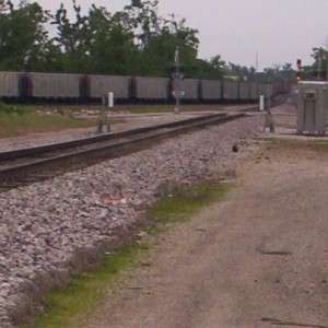 000 1065 Coal train going east into the Springfield yard from the NW main.