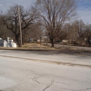 2008 Clinton Mo Looking north at Frisco MKT ROW from 2nd st crossing  from the house where I was born.