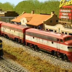 Athearn Genesis F7's DCC sound equiped. 
These were taken at the Perry, OK depot