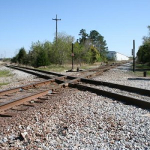 This is the diamond where the line into Mobile crosses what is now the Norfolk Southern line into Mobile. You are looking southeast