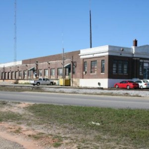 the Mobile yard office and freight warehouse