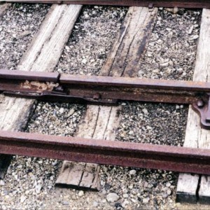 A short secton of track has been relaid at the depot site.  A "FisherJoint" is depicted, and they were used extensively on the Alpine Tunnel line.  Ra