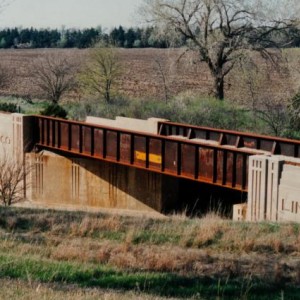 Frisco Old K96 Overpass6 - West of Beaumont, South of El Dorado, East of Haverhill and Picknell Corner - Kodak print - 1990s